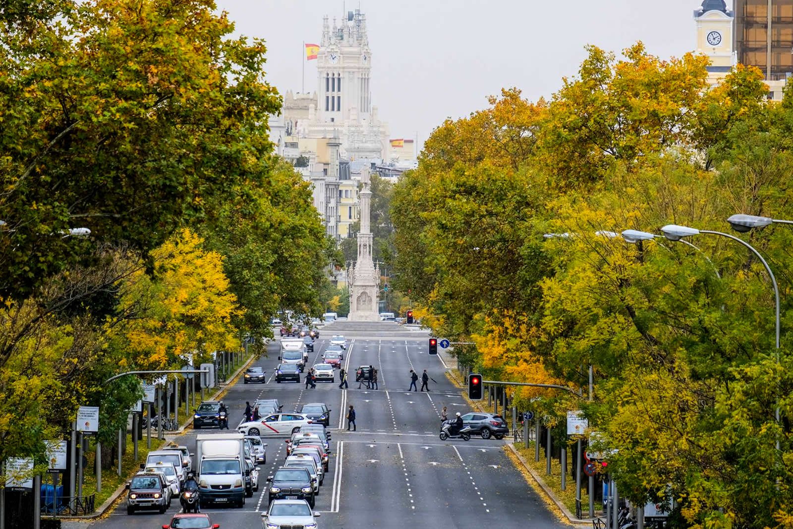 Calles extensas en Madrid.
