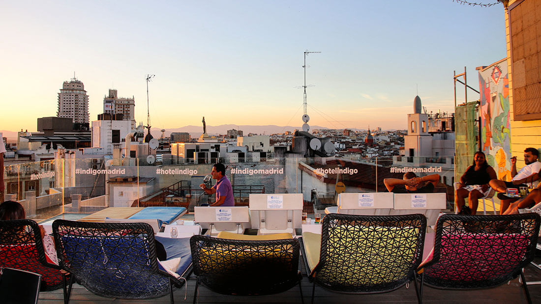 terrazas con vistas de Madrid - Hotel Índigo